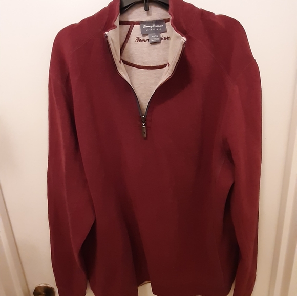 TOMMY BAHAMA REVERSIBLE SWEATER.HALF ZIPPED::XL.100% COTTON - Picture 2 of 9